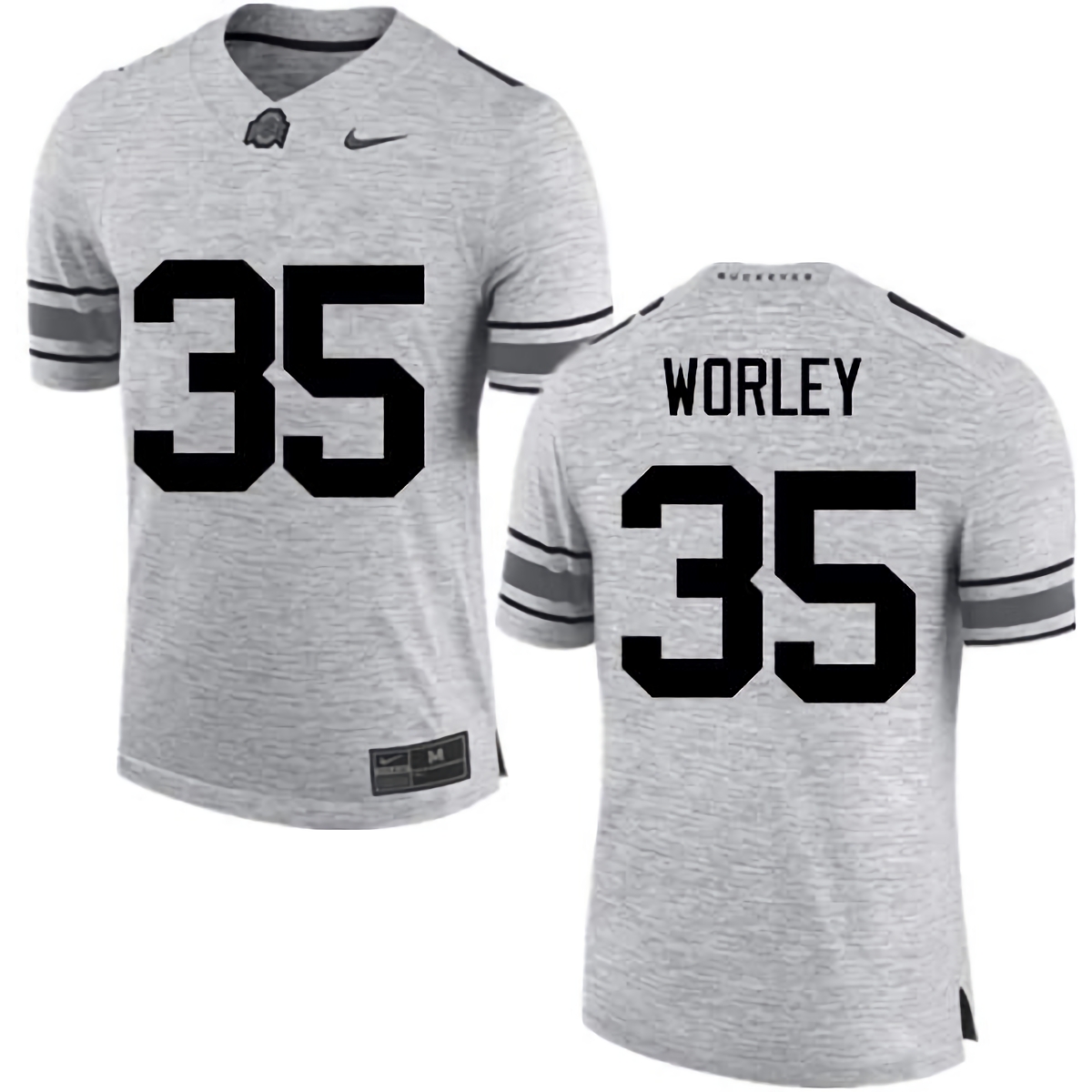 Chris Worley Ohio State Buckeyes Men's NCAA #35 Nike Gray College Stitched Football Jersey OKA0256YK